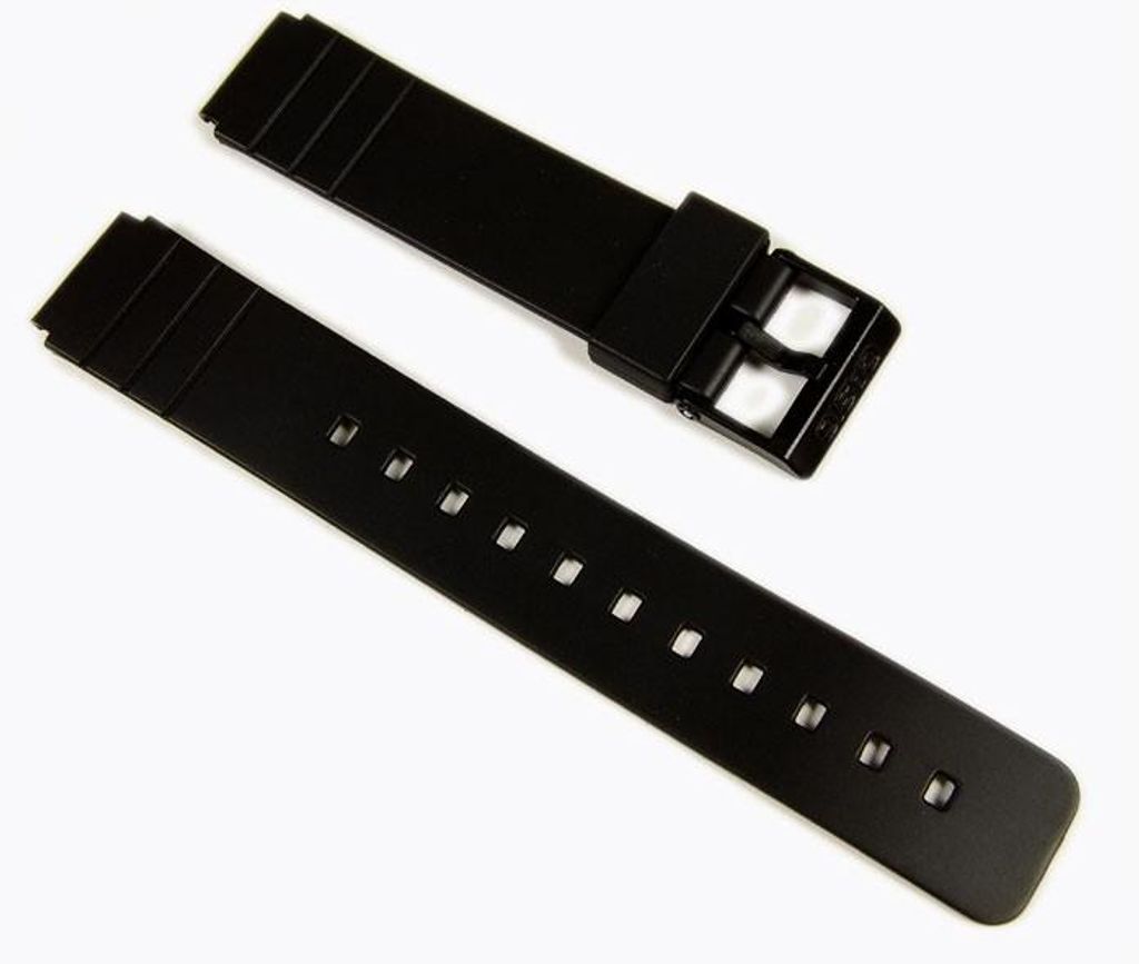 Casio Uhrenarmband 16mm | Resin schwarz | MQ-24 MQ-58 Produktbild 