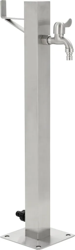 Colonne d'eau de jardin pour arrosage facile - Inox carré 65 cm