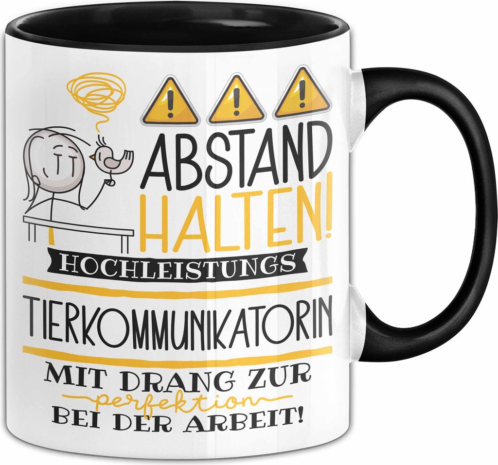 Tierkommunikatorin Tasse Geschenk Lustig Abstand Halten Produktbild 