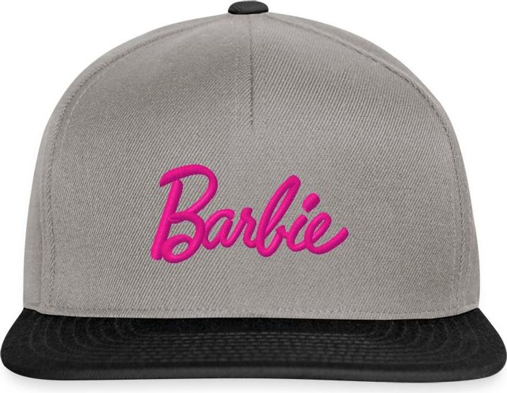 Spreadshirt Barbie Logo Stick Geschenkidee Snapback Cap, One size, Graphit/Schwarz