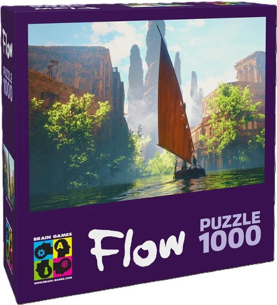 Puzzle 1000 Elemente. Fluss. Boot