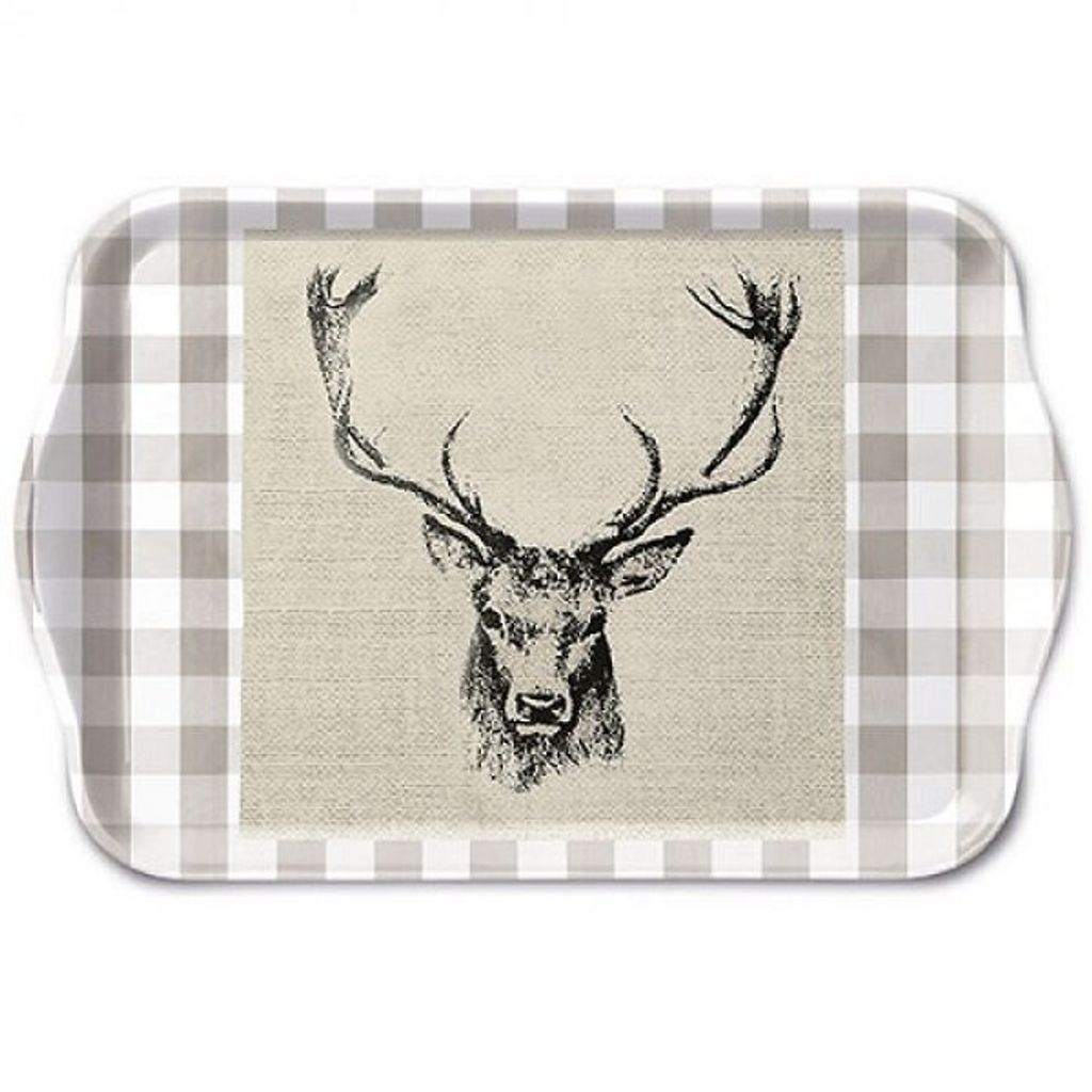 Ambiente Dienblad Checked Stag Head