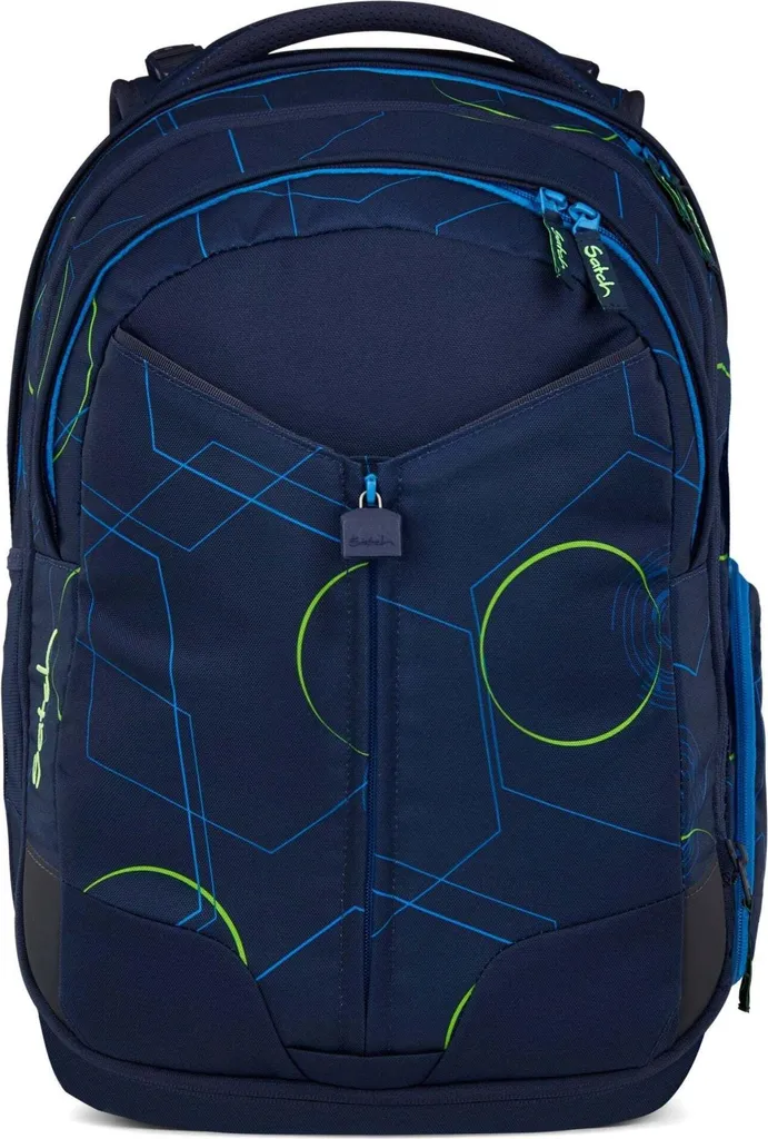 Satch Zaino Match Blue Tech: Ergonomia e Spazio per Scuola e Laptop