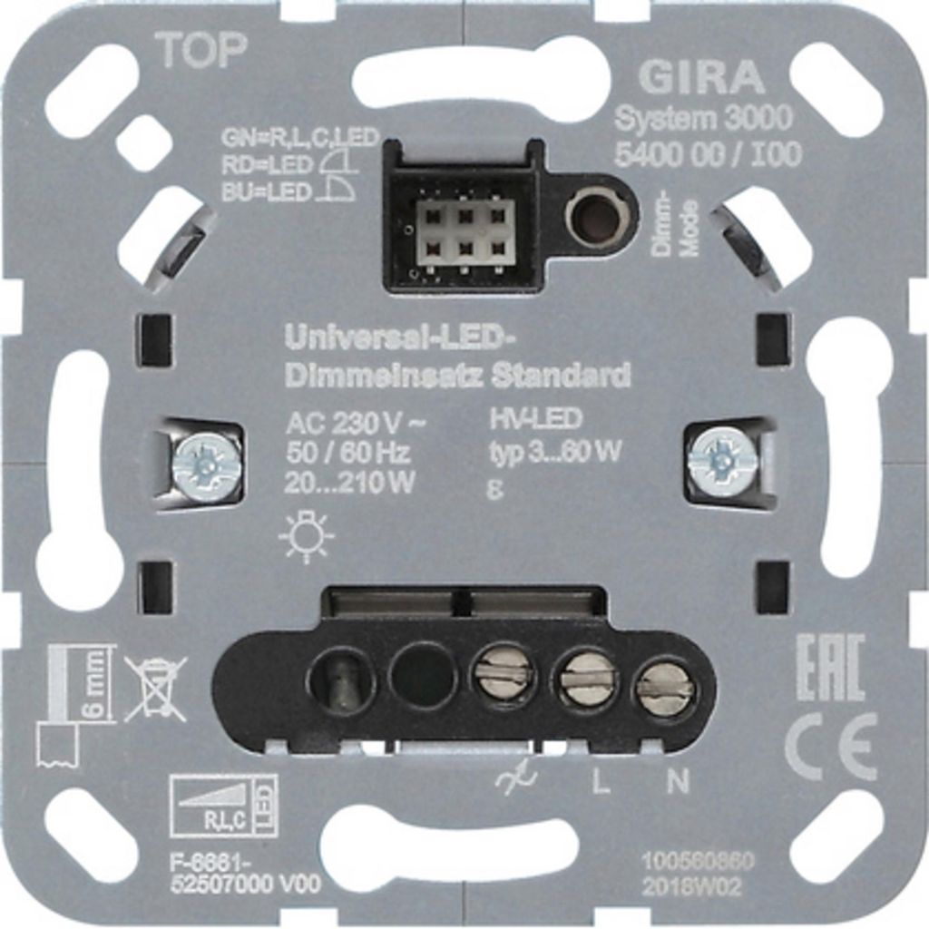 GIRA 540000 S3000 Uni-LED-Dimmeins. Standard Produktbild 