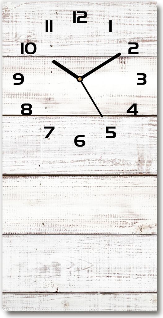 Wanduhr aus Glas – 30x60 cm - Glasbild - Glasuhr - Gehärtetes Glas -Holzwand