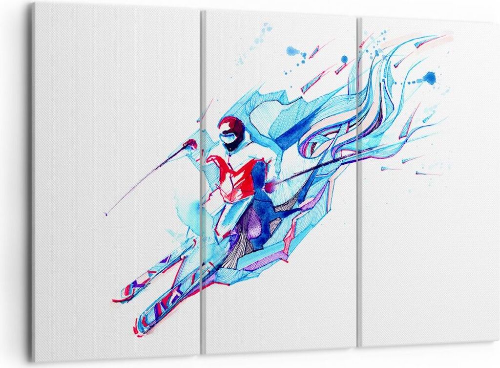 Bild auf Leinwand - Leinwandbild - Action Sport Aktivität - 105x70cm - Wand Bild - Wanddeko - Leinwanddruck - Bilder - Kunstdruck - Wanddekoration...