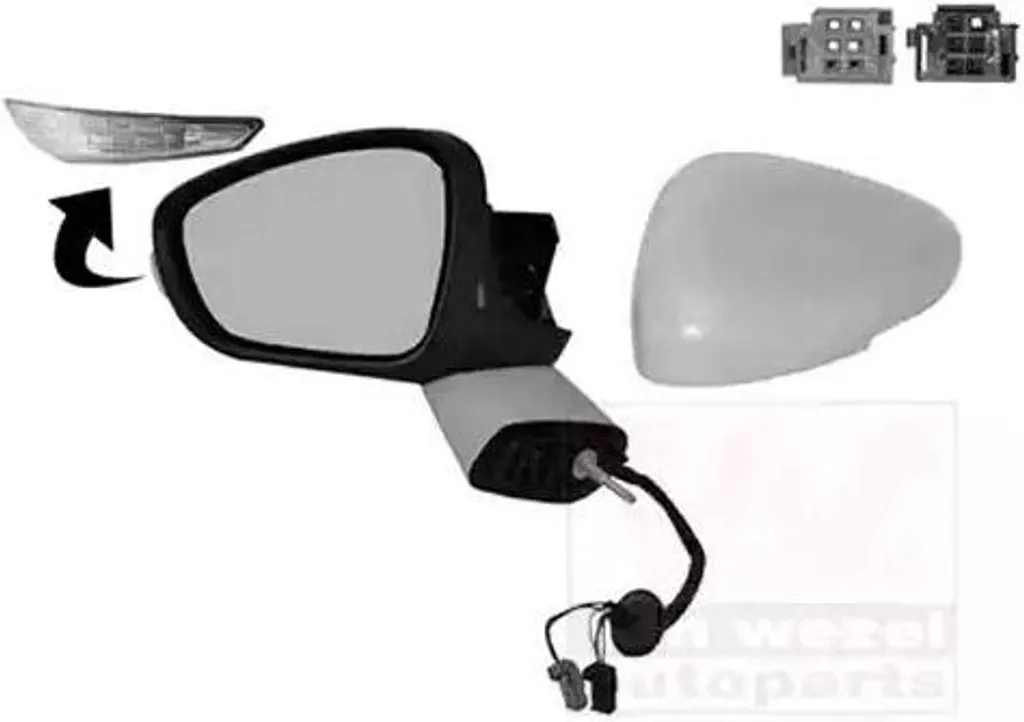Rétroviseur pour Citroën DS5 Chauffant Gauche - Idéal Visibilité Pluie