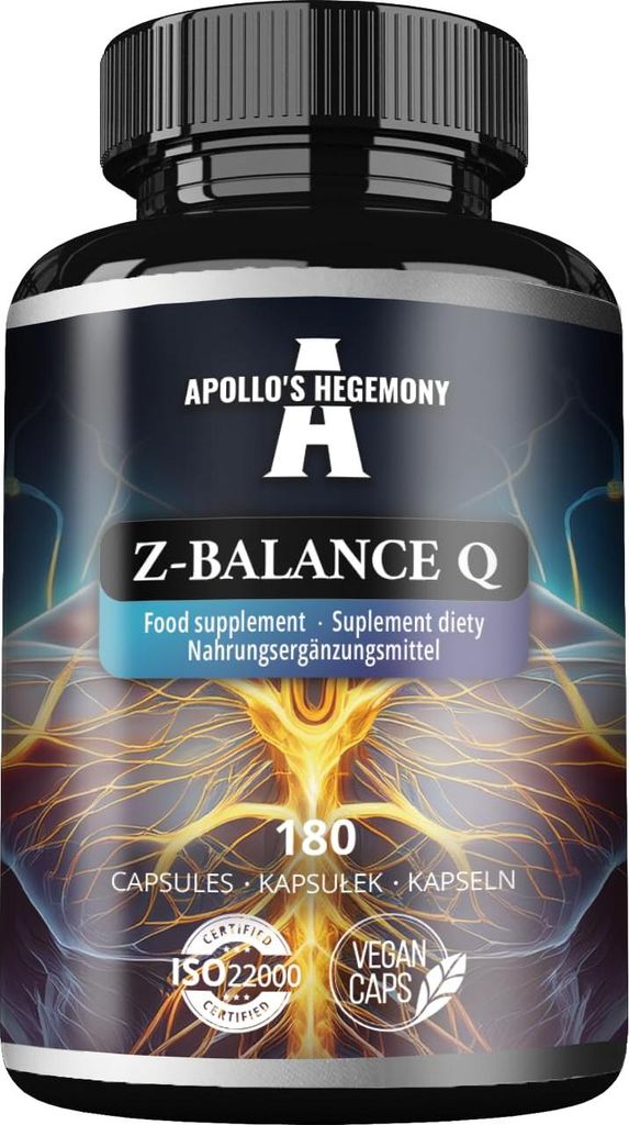 Z-Balance Q - Zink + Cooper 16,5mg mit grünem Tee (50% EGCG) und japanischer Perle (98% Quercetin) - 180 vegane Kapseln - 6 Monatsvorrat - Apollo'...