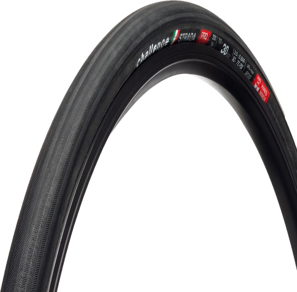 Challenge Road-Reifen Strada Pro Handmade Clincher 30-622 Schwarz/schwarz - s...