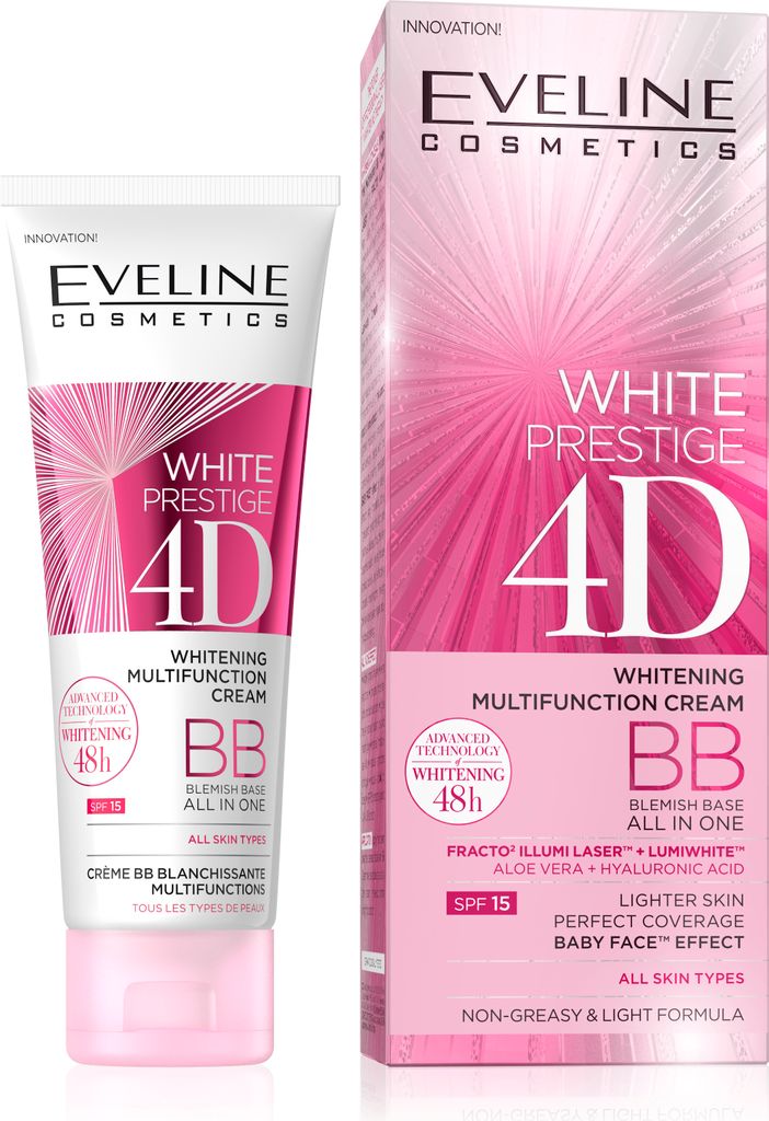 Eveline Cosmetics - BB Cream - White Prestige 4D aufhellende BB Cream