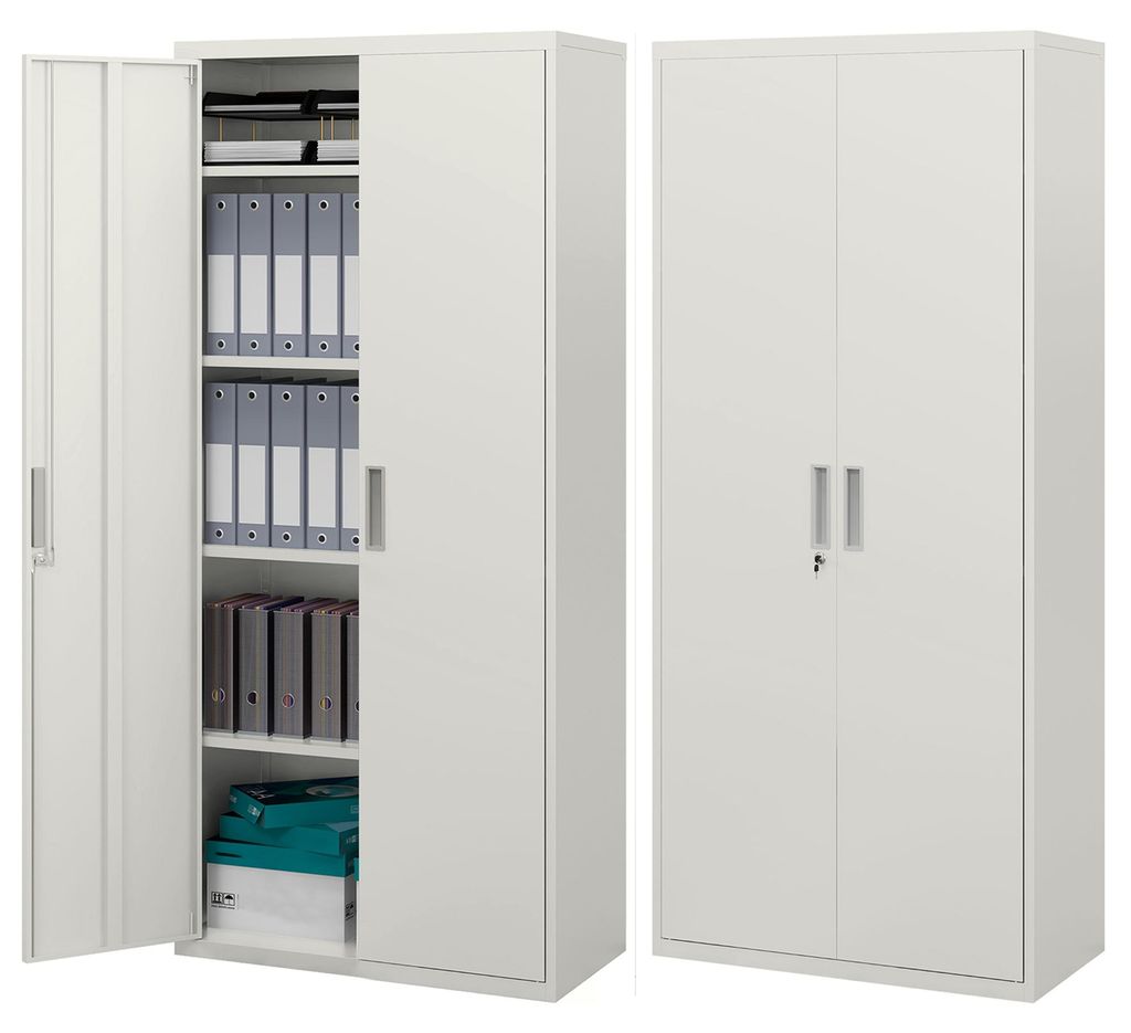 HOMCOM Aktenschrank, Büroschrank mit 2 Türen, verstellbarer Produktbild 