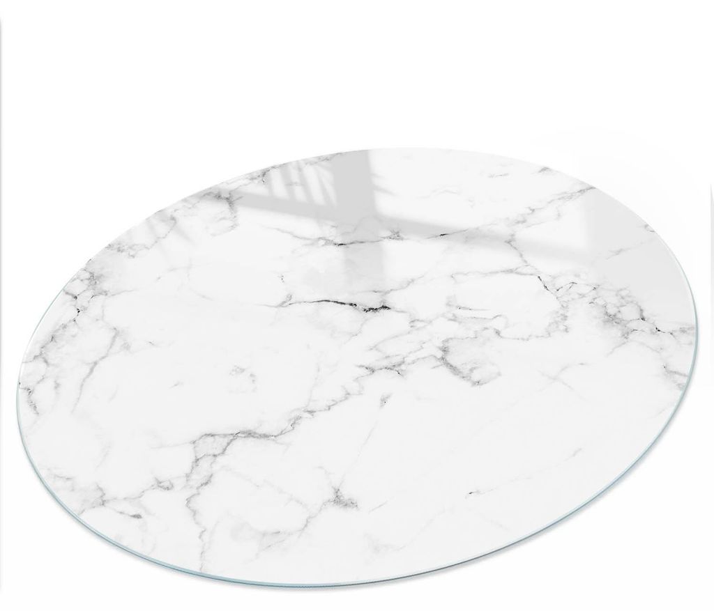 Bedruckte Glas Tischplatte fi90 cm – Glas Tischplatte Küche Produktbild  KI-generiertes Bild