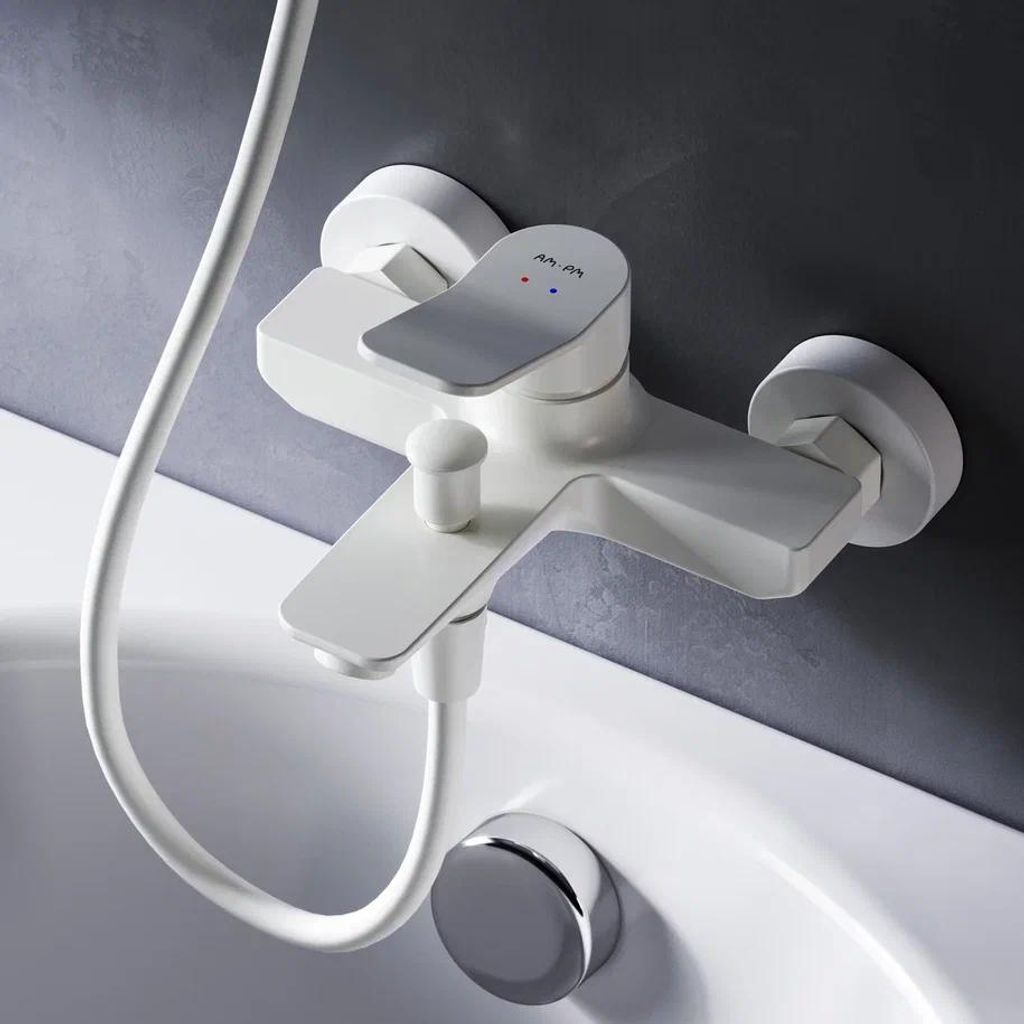AM.PM Badkameraccessoires: Badkuipkraan, wit, Productafbeelding 
