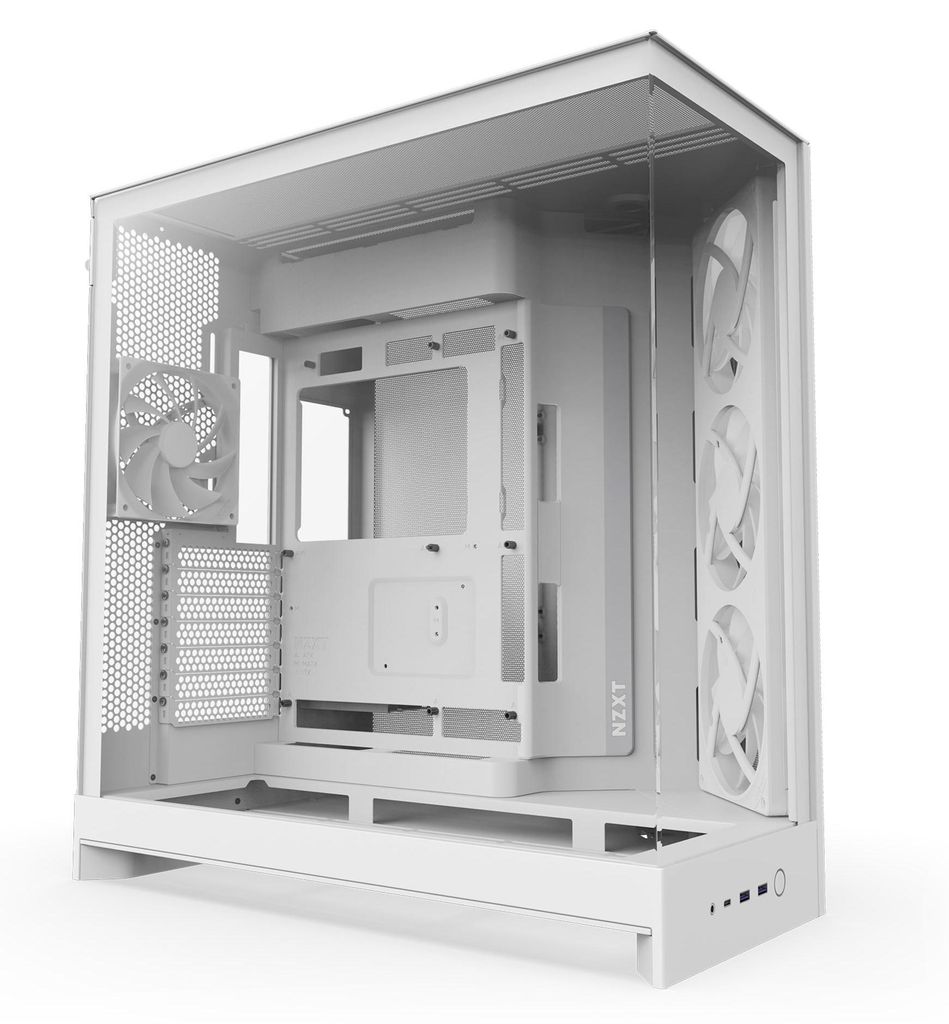 NZXT H9 Flow RGB (2025) All White Midi Tower ATX Gaming Immagine del prodotto 