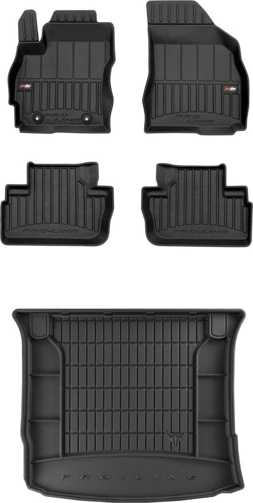 FROGUM Gummimatten Auto Fußmatten + Kofferraummatte für Mazda Premacy II 2005-10