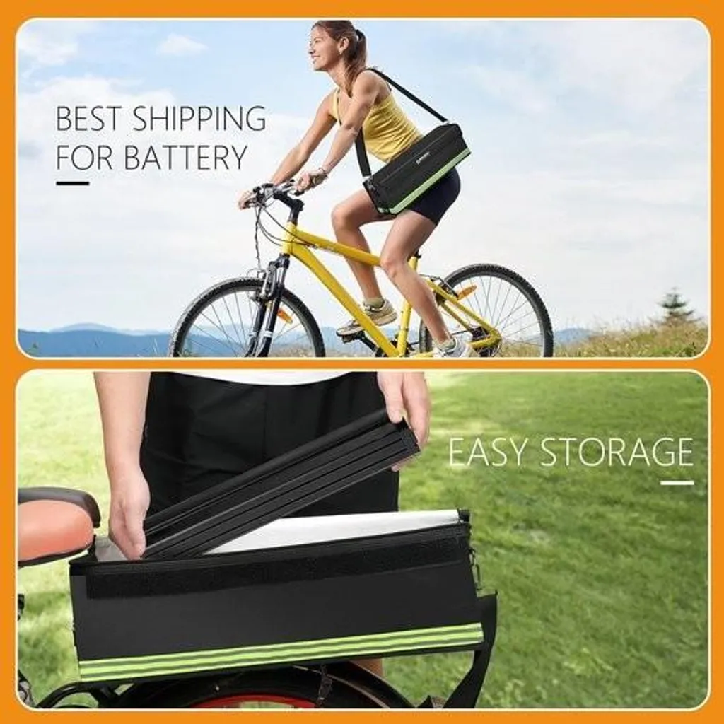 Sac de transport batterie vélo anti-feu et imperméable format 43cm