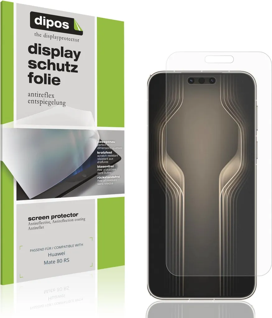 Dipos Pellicola Protettiva Cristallo Per Huawei Mate 20 – Alta Definizione, Anti Graffio (2 Pezzi)