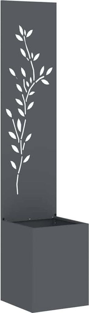 vidaXL Garten Sichtschutz-Leinwand Floral Anthrazit 32 x 32 x 150 cm