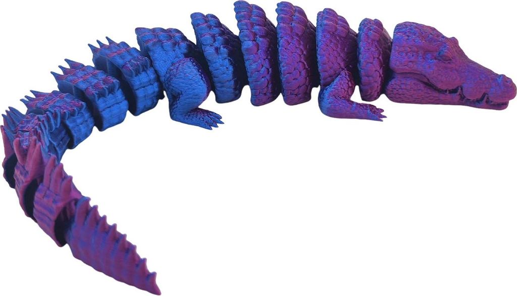 3D-gedrucktes Krokodil-Spielzeug, bewegliche Krokodilfigur, Krokodil-Spielzeug, Fidget-Toy, Geschenk für Erwachsene, Dekoration für Zuhause oder ...