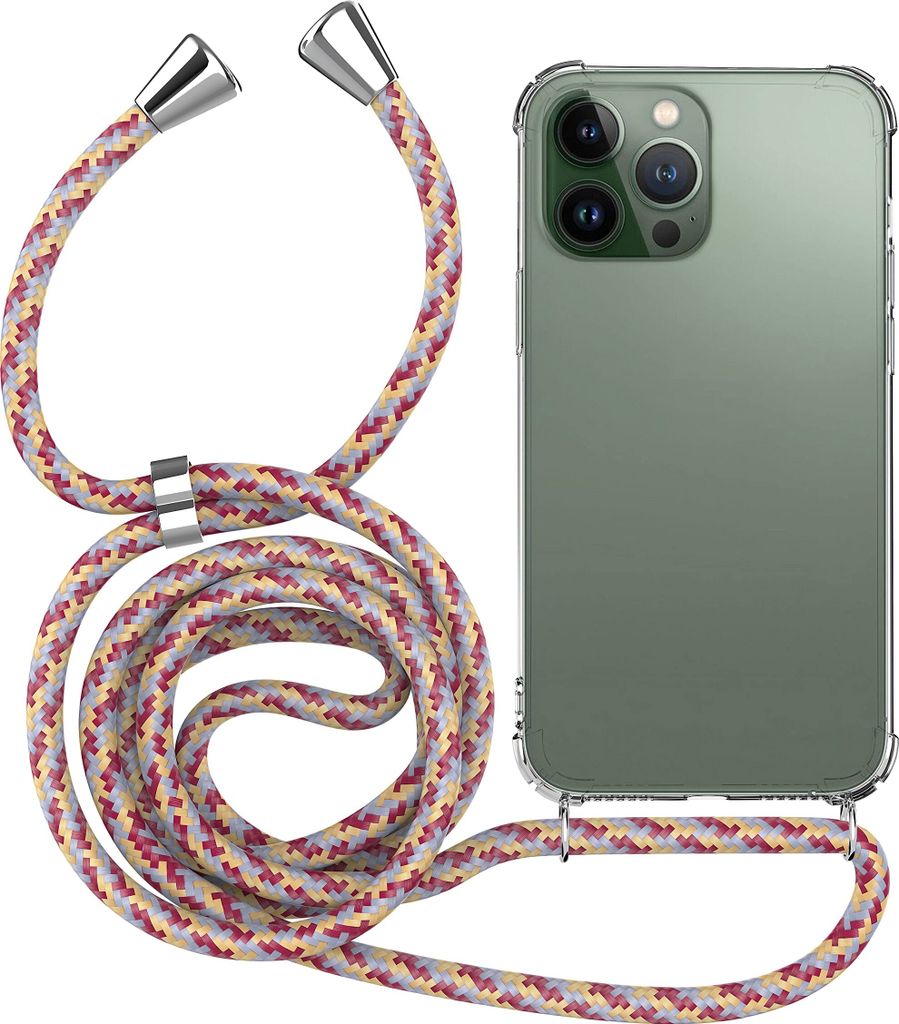 Handykette für Apple iPhone 13 Pro Max - Handyhülle mit Schnur Cover in Pink