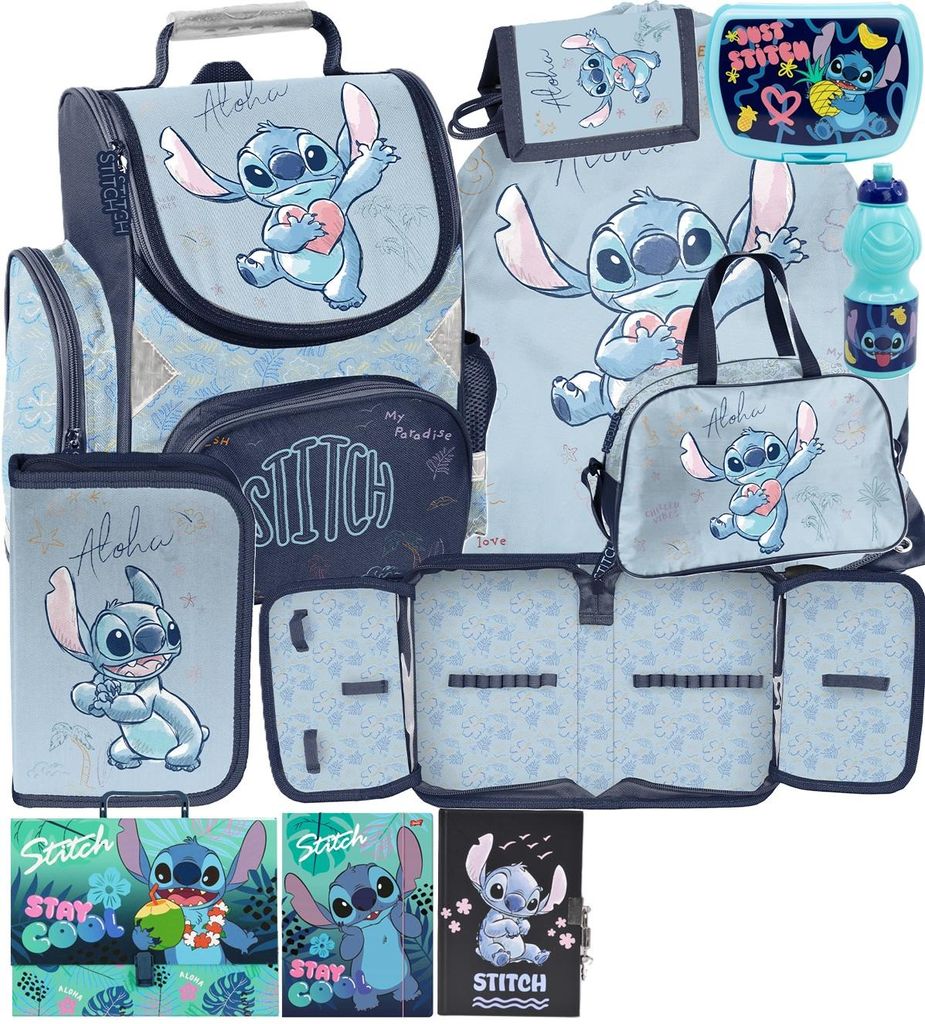10-dielna sada školských tašiek Lilo a Stitch, batoh, Obrázok produktu 