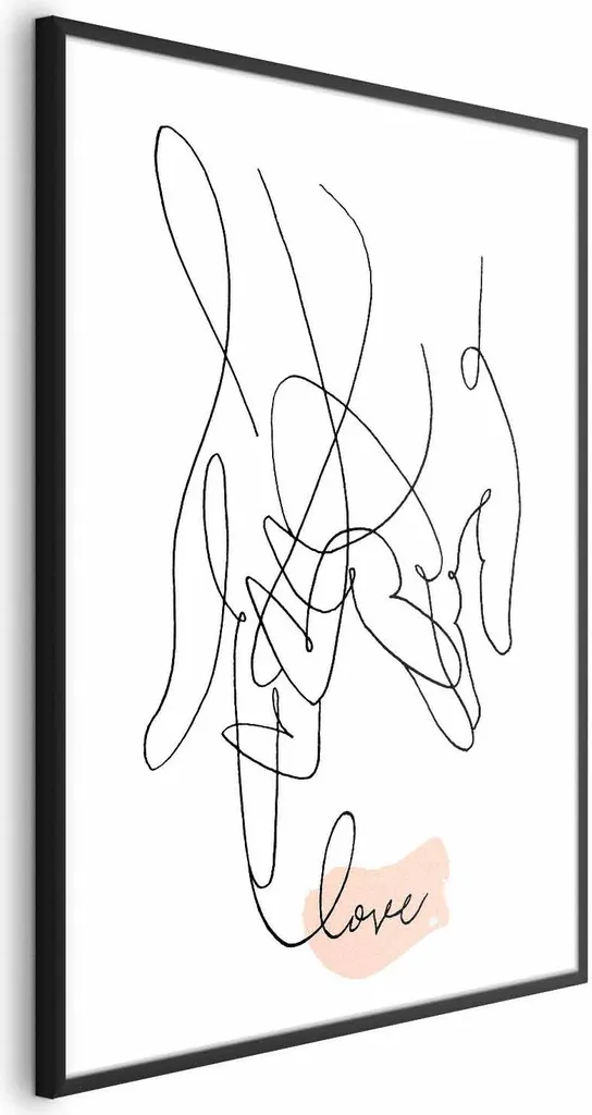 Arredo Parete: Poster Tangled Feeling 60x90 e Cornice Nera Chic