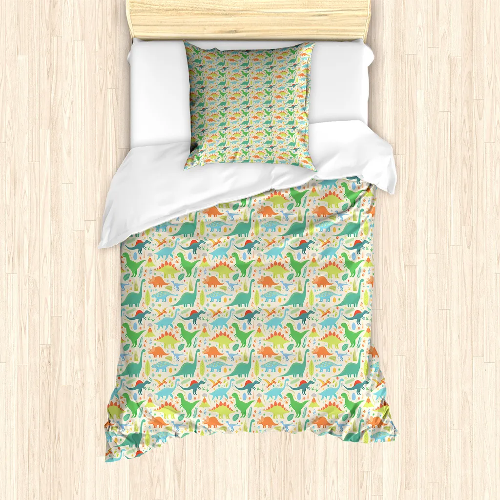 Abakuhaus Copripiumino Dinosauri Vulcano 135x200 - Sonno Sicuro