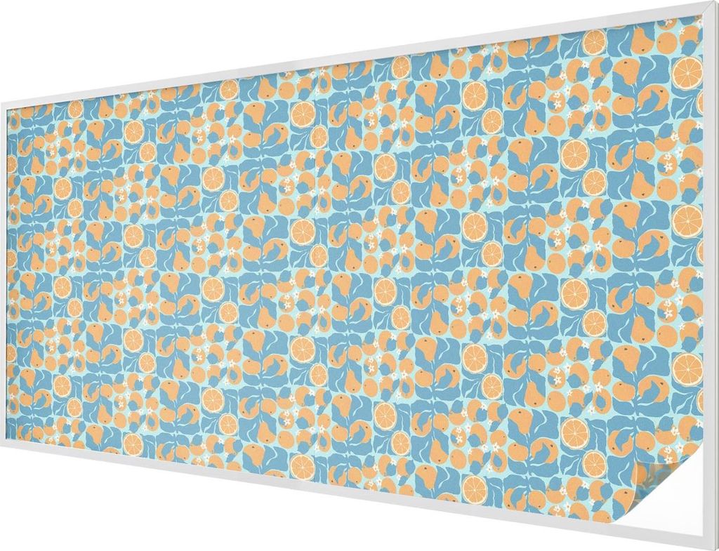 Buntglas Fensterfolie – 200x100 cm – Stained-Glass Design – blickdichte dekorative Sichtschutzfolie – selbstklebend, UV-Schutz – Fisch-Zi...