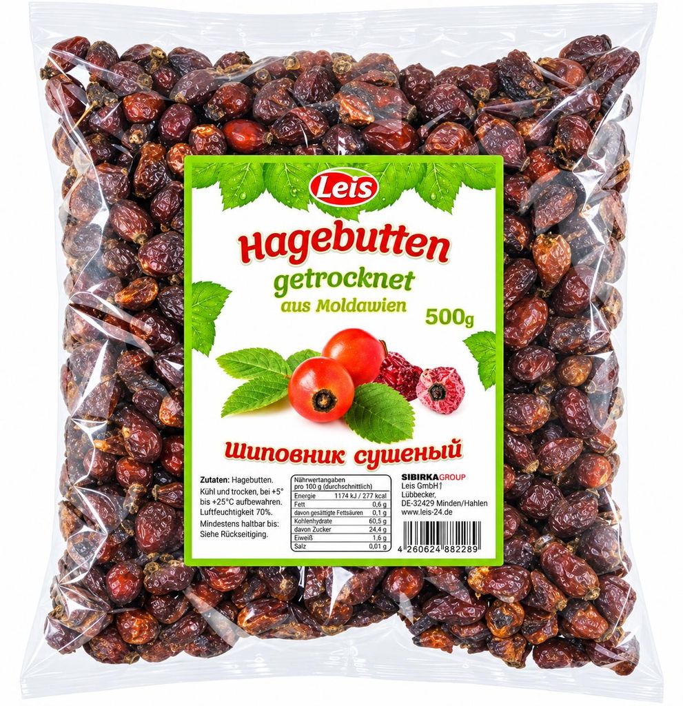 Owoce dzikiej róży Leis suszone z Mołdawii 500g Zdjęcie produktu 