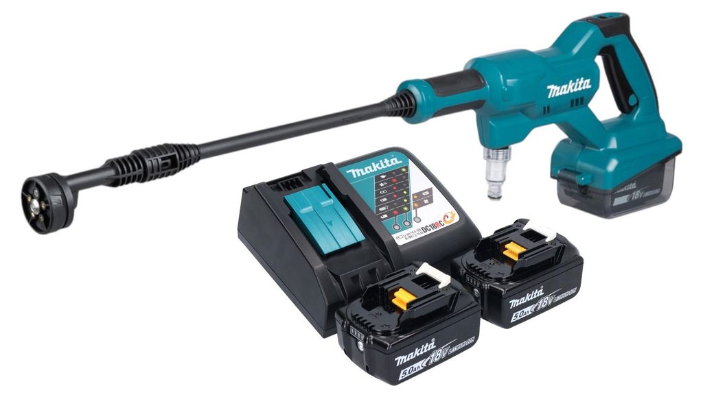 Makita DHW 180 RT Akku Druckreiniger 18 V 24 bar + 2x Akku Produktbild 