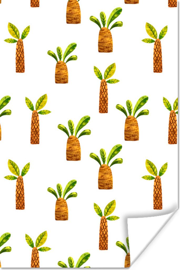 MuchoWow Poster Dschungel - Palme - Design 120x180 cm - Kunstposter