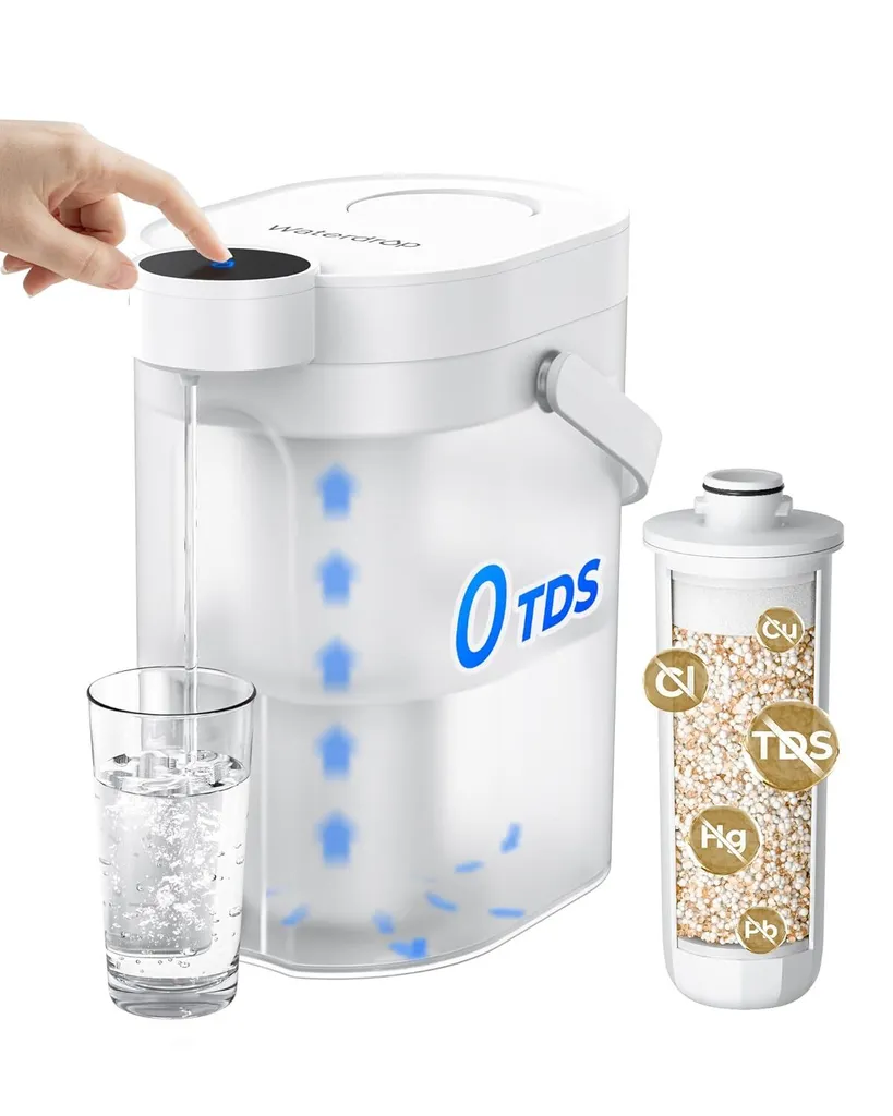 Distributeur d'eau filtrée instantané Waterdrop pour cuisine et bureau