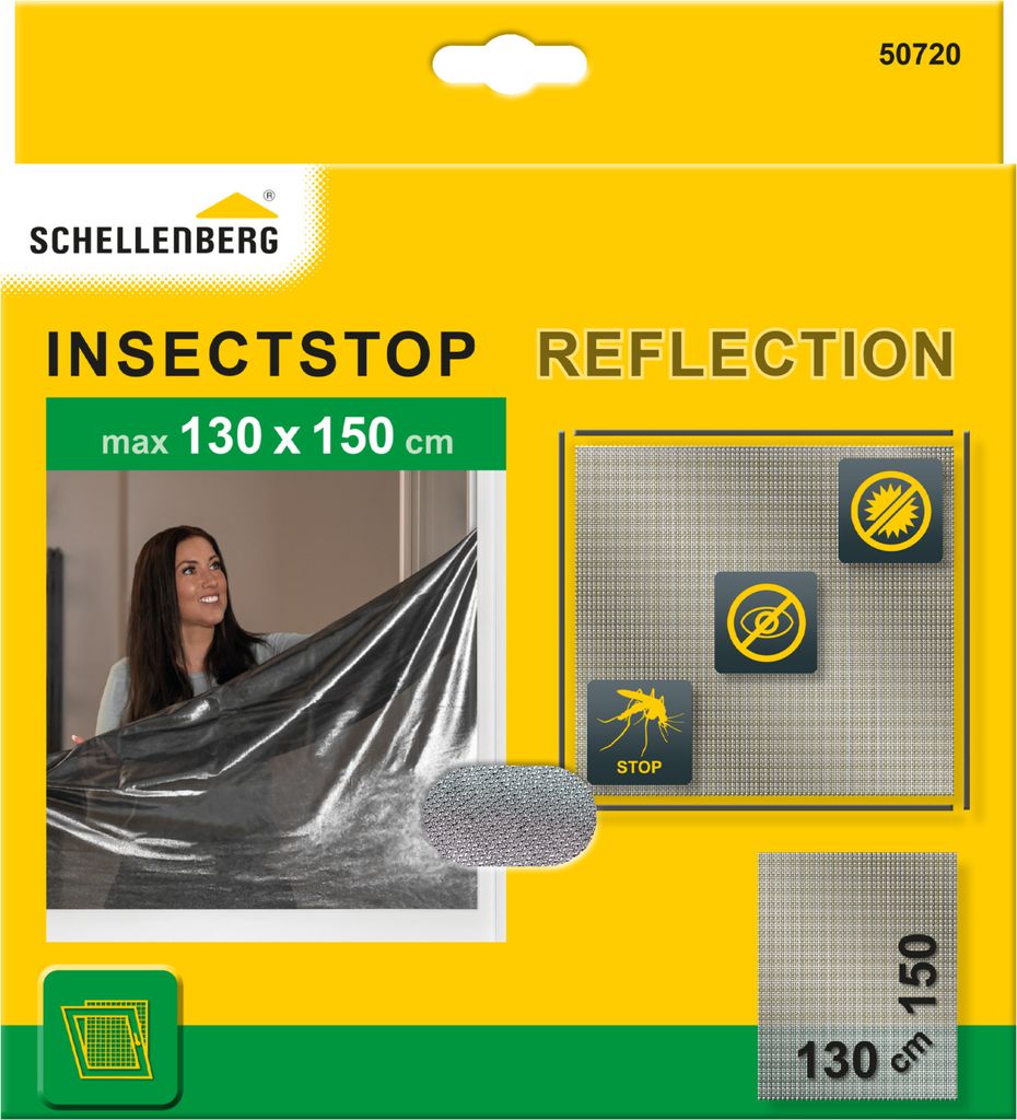 Schellenberg Fliegengitter REFLECTION, reflektierender Produktbild 