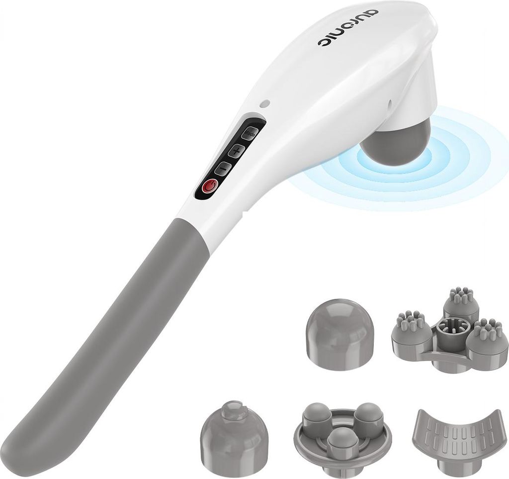 Auronic Massagegerät Kabellos - Rücken- und Produktbild 