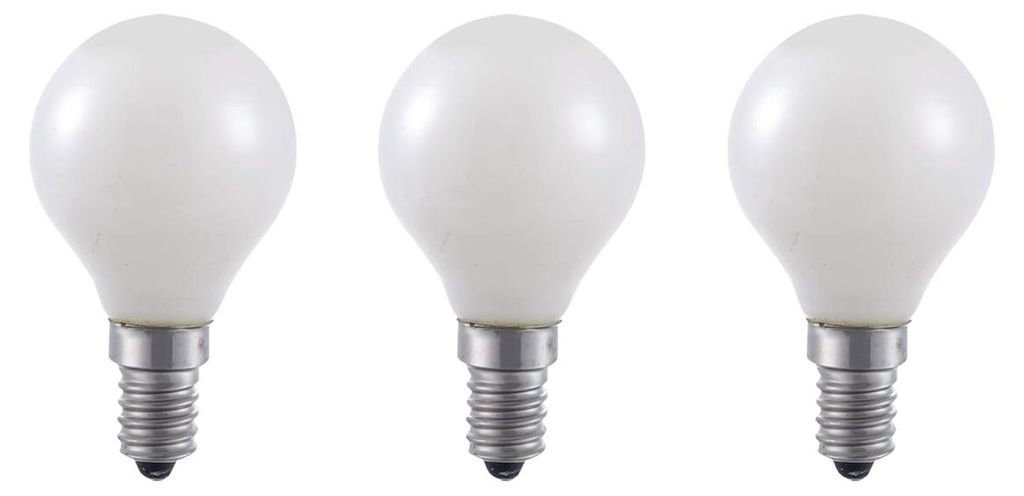SPL E14 LED Filamentlampe G45 4W 2500K Extra Warmweiß Dimmbar Opal 3 Stück