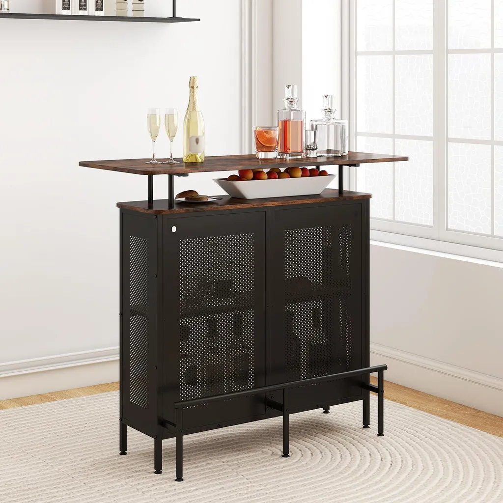 Table de bar stable pour sol irrégulier - Solution gain de place cuisine - 2