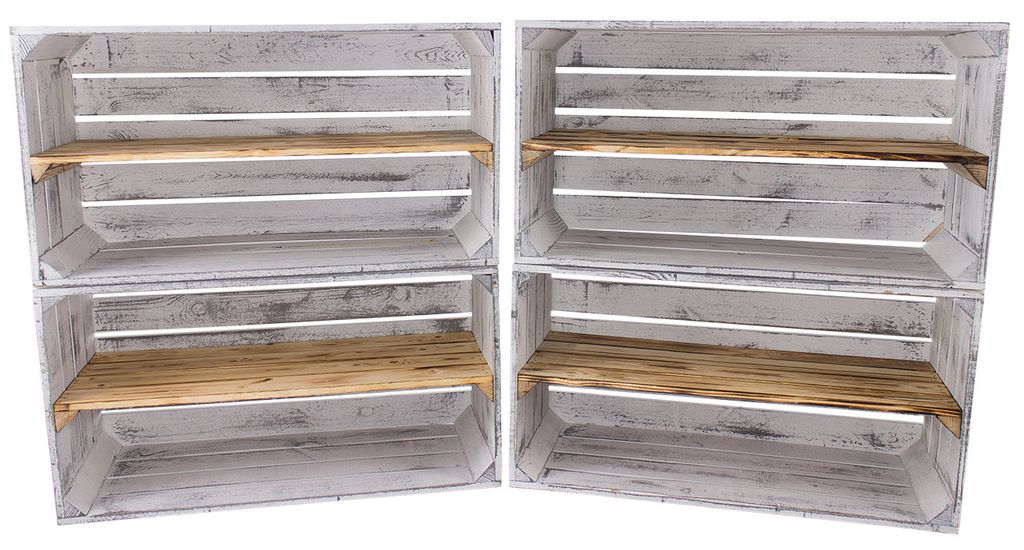 2x VINTAGE SIDEBOARD | VINTAGE Stil mit geflammten Regalbrett / NEU / 74,5x40x31 cm / TV Bank