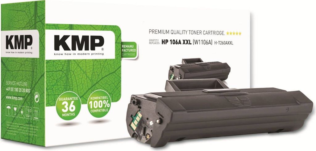KMP H-T260XL schwarz Toner kompatibel zu HP 106A XL (W1106A)