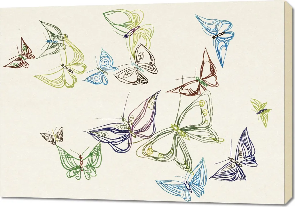 Quadro Giapponese Butterfly 5 Sekka 100x70 cm - Atmosfera Vintage
