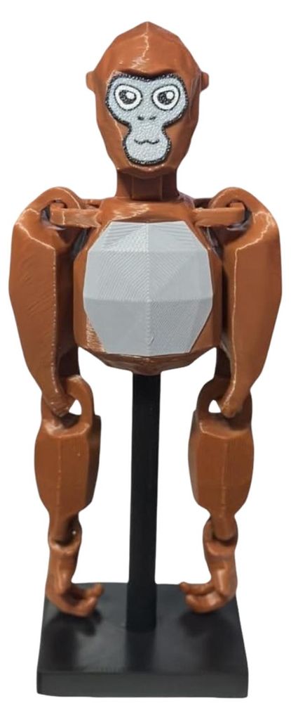 15 cm große Gorilla-Figur mit Ständer, 3D-gedruckt, bewegliche Gelenke, geometrischer Orang-Utan, Schreibtischspielzeug, Dekoration, Ornament, Ge...