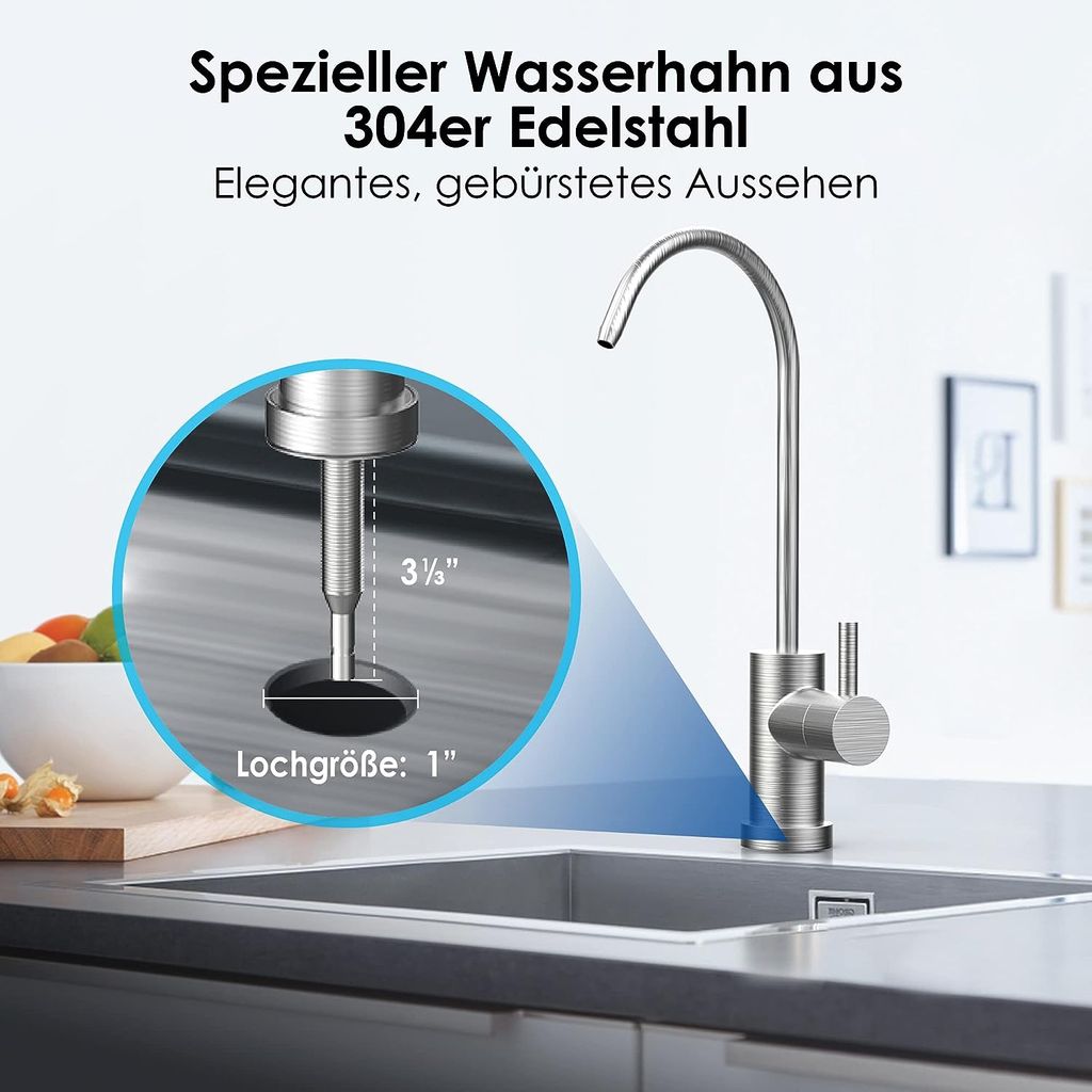 EWO Gourmet - Waterfilter onder de gootsteen met 1 filter | bol