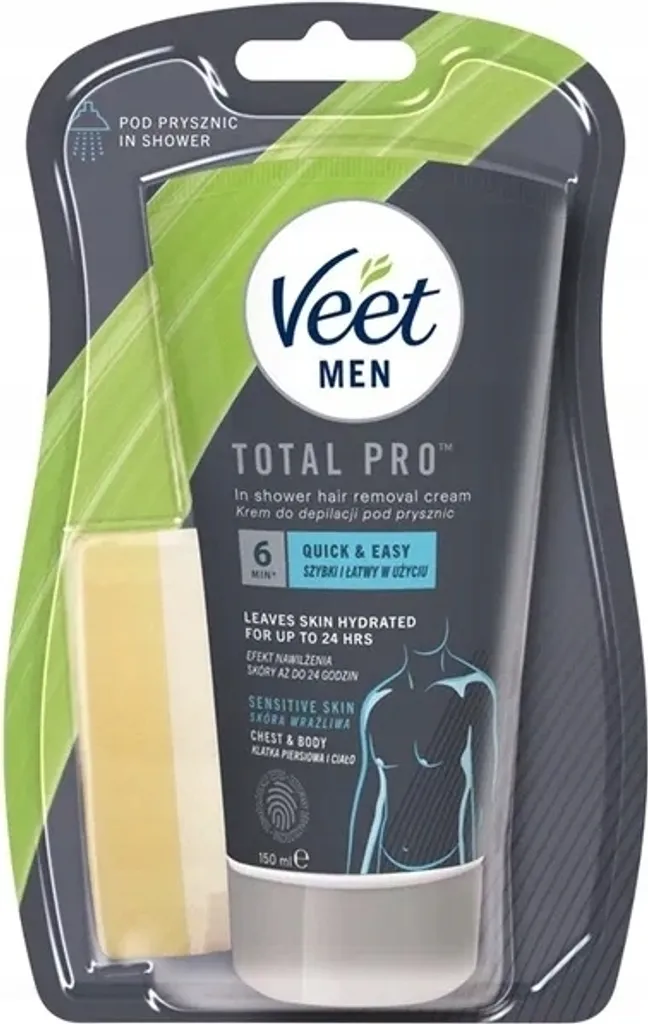 Crème dépilatoire pour torse et dos Veet Men sous la douche 150ml
