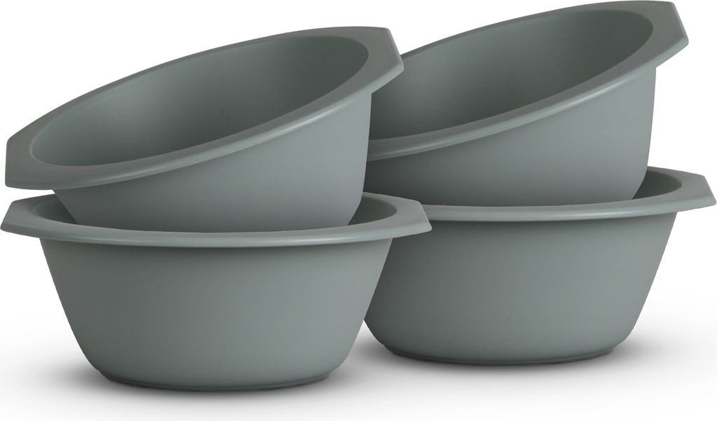 4er Pack Kunststoff Schüssel Plastikschüssel - BPA Frei - Spülmaschinenfest - ( Ø15,5cm / Grün ) Bruchfester PP - Müslischüssel Kinder Pasta...
