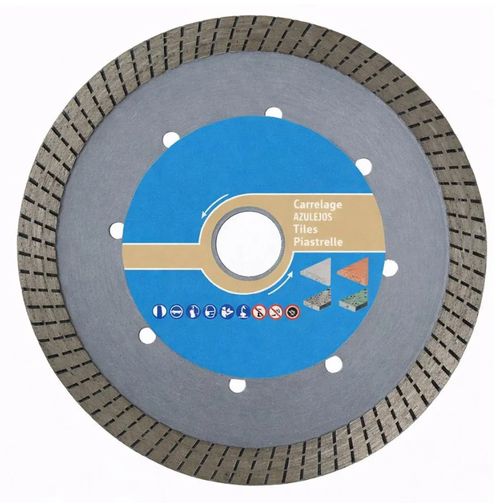 Disque Diamant Ultra-Fin 1.4 mm Jante Continue Cannelée H11 pour Grès