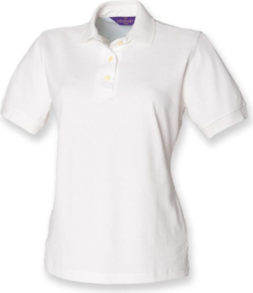 Henbury H121 | Damen Classic Piqué Heavy-Poloshirt - Farbe: White - Größe: L