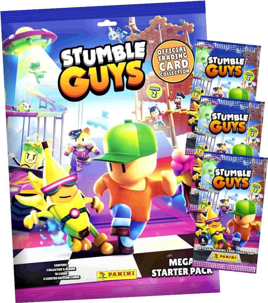 Panini Stumble Guys Karten Serie 2 - Sammelkarten Trading Cards - 1 Starter + 3 Booster