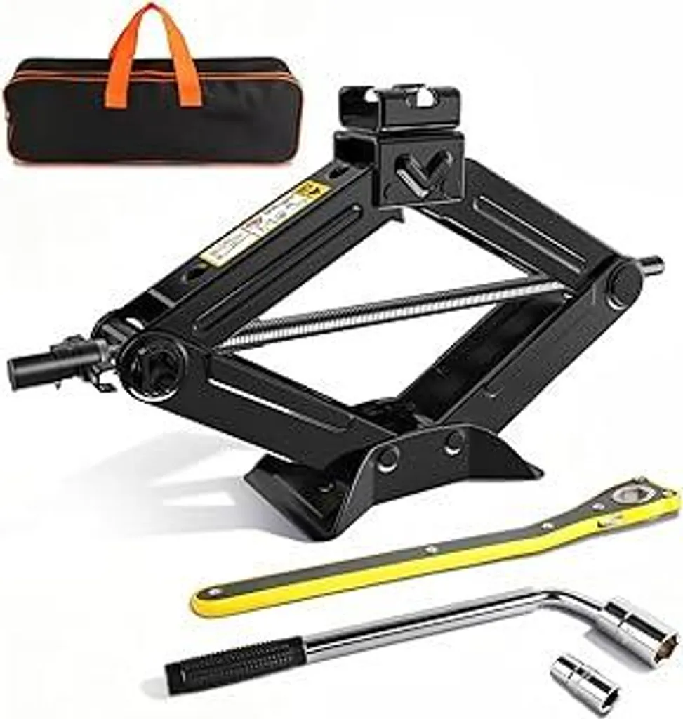 Forever Speed Martinetto a forbice Martinetto per auto SUV MPV Max 1,5 t con manovella Martinetto di manovra Martinetto con cricchetto Martinetto per auto