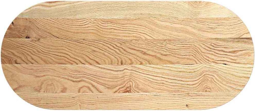 vidaXL Tischplatte 140x60x4 cm Massivholz Eiche Oval