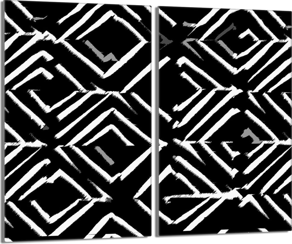 Glasschutzplatte für den Herd 2x30x52 Muster