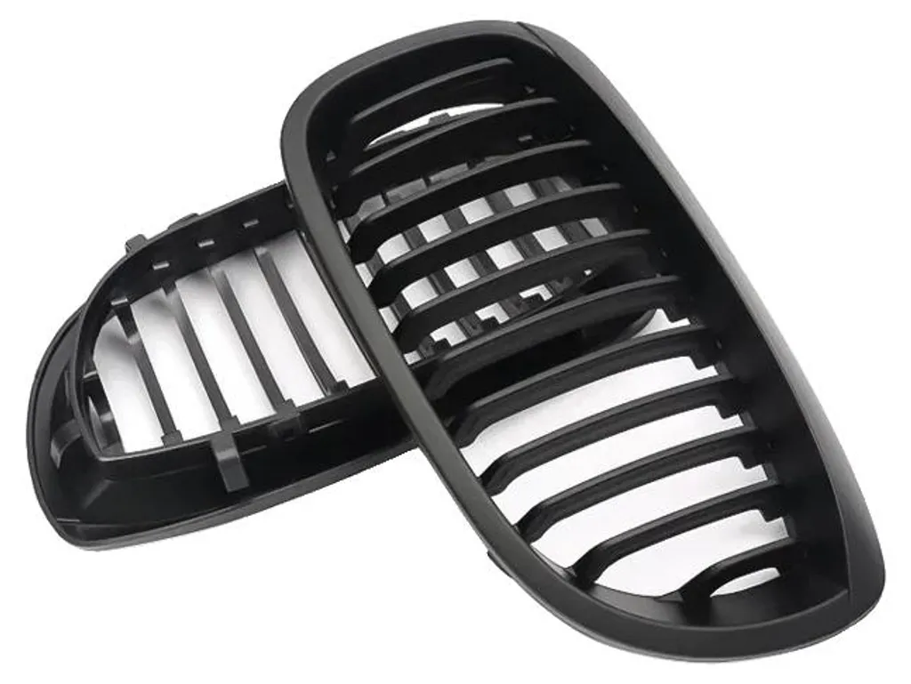 Grille avant pour rénovation carrosserie, plastique ABS noir, 2x